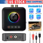 Audio Receiver Transmitter FM USB 3.5MM AUX RCA Stereo HIFIAdapter Bluetooth 5.4