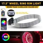 4x 15.5" RGB LED Truck Car Wheel Rim Lights Strip Ring Bluetooth APP Control 12V (for: Porsche)
