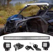 Fits Can-Am Maverick X3 Roof Flat 42" LED Light Bar Light Pods Mounting Wire Kit