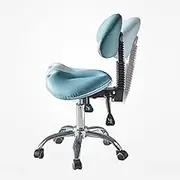 Ergonomic Swivel Saddle Stool with Back Support for Dental Hygienist Eco Friendly Adjustable Salon Chair for Comfortable Sitting
