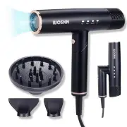 Wosnn Professional Blow Dryer, 1300w Ionic Blow Dryer, Brushless Hair Dryer