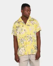 [Club Paradise] Club Paradise Lounge Shirt Yellow - Size S S Yellow