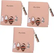 [SHERCHPRY] 3 Pcs Wallet Wallet Pink Critters Purse Change Pouch Pu Bag Fashion Change Bag