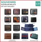 Australian Souvenirs Mens Brown Genuine Leather Bifold Card Holder Aussie Gift