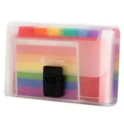 A6 Accordion Portable Storage School File Folder 13 Pockets Office Expandable Document PP Receipt Buckle Organizer