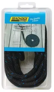 Seachoice 42411 Blue/Black Braided Polypropylene Dock Line 15 L ft. x 0.4 W in.