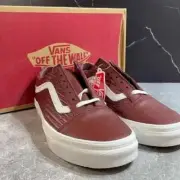 Vans classic lace-up Leather Burgundy Size 5.5Mens 7.0Ladies