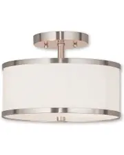 Livex Park Ridge 2-Light Brushed Nickel Ceiling Mount NoSize NoColor