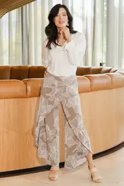 The Printed Cross Over Pant--BKBD-358-1