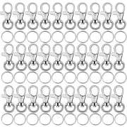 Key Chain Swivel Hooks, 200pcs Keychain Hardware Metal Swivel Snap Hook Lanya...
