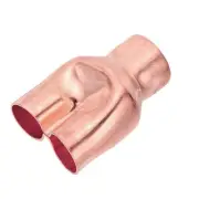 1 1/8" x 7/8" x 7/8" ID Y Type Copper Fitting 1Pcs Joint Union Intersection