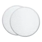 2Pcs Pizza Screen, 14" Round Pizza Baking Screen with Holes, Silver Tone