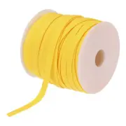1/4 Inch Double Fold Bias Tape Continuous Bulk Bias Tape (Yellow 25 Yards)
