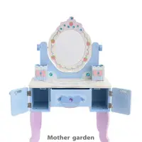 在飛比找momo購物網優惠-【Mother garden】化妝台-夢幻公主 藍