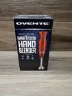 OVENTE Immersion Blender Hand Mixer Handheld Stainless Steel Blades 2 Speed Red