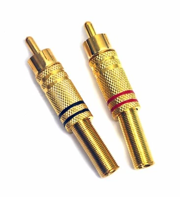 20pairs RCA Male Plug Gold Plated 1031-B for 3C Microphone Cable Taiwan