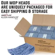 Bison Life keen handler commercial headband blend mop blue BIS-GCM-24 24-count