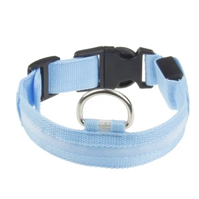 LED Glow Collar Dog Puppy Pet Tag Flashing Light Safety Nylon leash harness