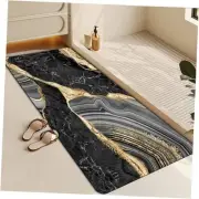 Bathroom Rug,Black Gold Marble Bath Rug,Home Decor Non-Slip Floor Mat,Mud Mat
