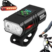 Headlight and Tail Light Set, USB Rechargeable Light | USB Rechargeable Headlight and Tail Light 1000LM - Riding Accessories Battery Powered Light for Road E