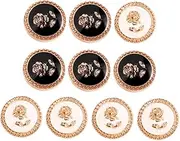 Healvian 10pcs Decorative Vintage Buttons for Sewing Eye Catching Replacement Coat Buttons for DIY Crafts and Clothing Enhancements