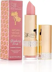 Silk Oil of Morocco Argan Vegan Lip Balm, Strawberry Punch