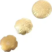 JUMPLAWN 3pcs Incense Plates Pure Copper Trays Mica Sheets Fireproof Incense Holders for Home Hotel Tea Room Yoga Room