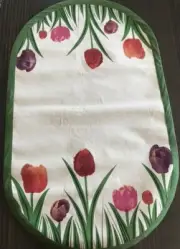 NEW!~Yankee Candle~36" SPRING TULIP TABLE RUNNER~Easter/Farmhouse/Country/Aman