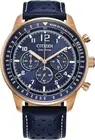 Citizen Men Eco-Drive Weekender Sport Casual Chronograph Rose Gold Solar Charge