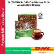 OLDTOWN White Coffee 3-in-1 Hazelnut: Rich & Aromatic Blend (15 Sticks)