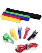 80Pk Reusable Fastening Cable Ties Cord Straps w/ Hook and Loop for Home Office