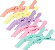 MKUCCD Pastel Alligator Hair Clips 10 Pack – Professional Styling Clips For Hair, Salon Clips, Plastic Aligator Clips