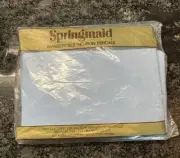 Springmaid Light Blue Twin Flat Bed Sheet Vintage USA Made Wondercale