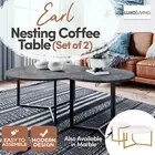 Nested Coffee Tables Set of 2 – Living Room Nesting Side Tables