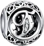 [BEEUVIP] 925 Sterling Silver Alphabet Letter Charm Bead For European Bracelets