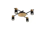 Tache Interior Ceiling Spot Light GU10 X 4 Brass & Black Adjustable