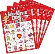 Valentine's Day Bingo Cards - Creative Bingo Cards for Family Gathering | Leisure Board Game Bingo Cards Portable Bingo Cards Suitable for Couples, Families