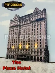 O Scale - PLAZA HOTEL - HOME ALONE 2 Building Flat w/ LEDs Christmas Decoration
