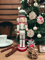 Cupcake Peppermint Nutcracker 14” Wooden Christmas Sweets Home Decor New