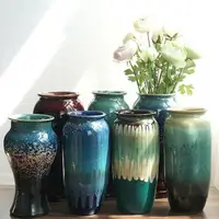 在飛比找樂天市場購物網優惠-花瓶 陶瓷花瓶水培富貴竹花器客廳插鮮花乾花小花瓶窯變瓷器擺件