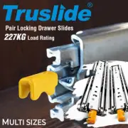 2x Locking Drawer Slides 227KG Heavy Duty Runners Trailer Draw Slide