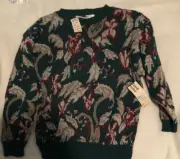 Vintage Alfred Dunner Sweater Green Medium New With Tags Sh2