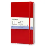 Moleskine Hard Cover A5 Art Folio Sketchbook Plain Notebook Large Scarlet Red
