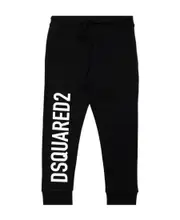 Dsquared2 Kids Logo Printed Drawstring Pants 12 Black