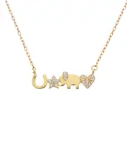 Argento Vivo Vermeil CZ All Luck Necklace