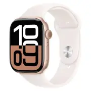 Apple Watch 42mm Series 10 GPS - Rose Gold Aluminum Case with Light Blush Band