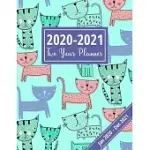 2020-2021 TWO YEAR PLANNER: UNIQUE HAND-DRAWN CATS DESIGN: 24 MONTH SCHEDULE ORGANIZER & PLANNER FOR OPTIMAL PRODUCTIVITY - INCLUDES FULL-YEAR CAL