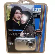 Vivitar ViviCam 9112 HD Digital Camera NEW SEALED 9.1MP 4X Zoom SILVER