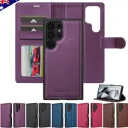 For Samsung S24 S23 S22 S21 FE Ultra Plus Magnetic Removable Cover Wallet Case