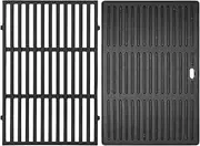 BBQ-PLUS 7638 17.5 Inch Cast Iron Griddle and Cooking Grate Replacement Parts for Weber Spirit 300/310/320 Series, Spirit 700, Genesis Silver Gold Platinum B/C, Genesis 1000-3500, Weber 900
